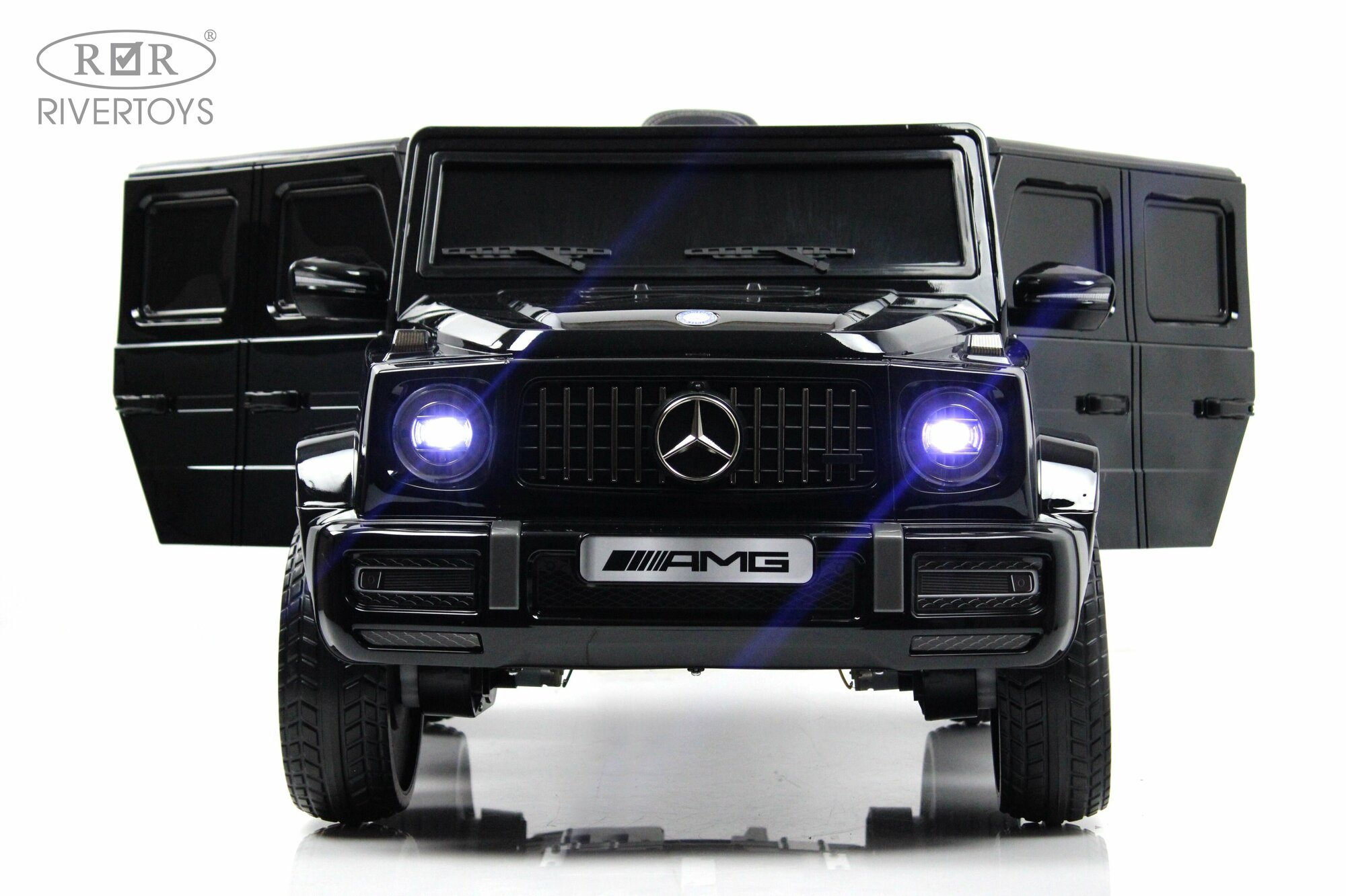 RiverToys Детский электромобиль Mercedes-AMG G63 4WD (G333GG) черный глянец
