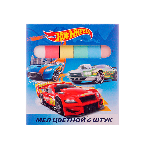 Мел цветной CENTRUM 89102А Hot Wheels 6 шт