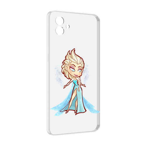 Чехол MyPads снежная-принцесса женский для Samsung Galaxy M04 задняя-панель-накладка-бампер
