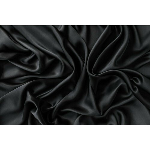 Ткань атлас шелковый черного цвета ткань черный шелковый атлас