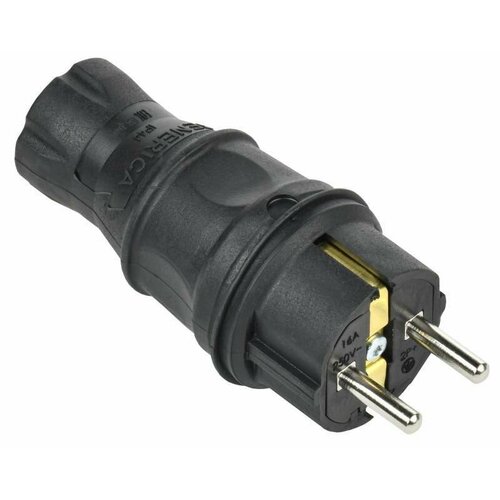 Вилка прямая 16А IP44 каучук черн GENERICA EVK20-016-01-44-K02-G 342₽