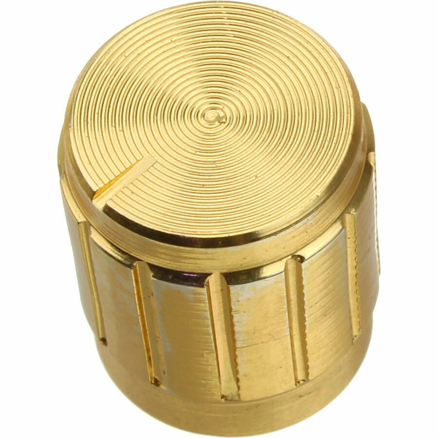 Ручка для переменного резистора на вал 6мм D15x17мм, gold