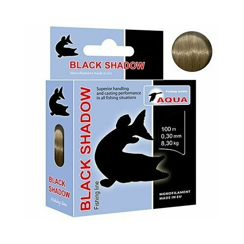 фото Леска для рыбалки aqua black shadow 0,30mm 100m ( 1 штука )