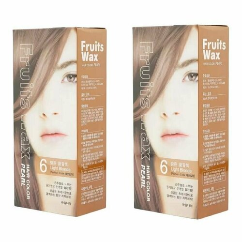 WELCOS Краска для волос Fruits Wax Pearl Hair Color #06, 120 мл, 2 шт