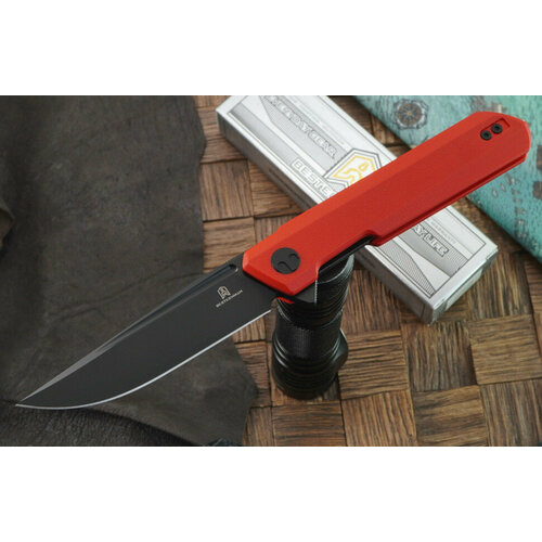 фото Складной нож bestechman dundee, сталь d2, рукоять красный g-10 bestech knives