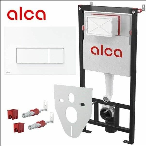 Alcaplast Set 4v1 для установки унитаза и панель смыва белая AM101/1120-4:1 RU M570-0001
