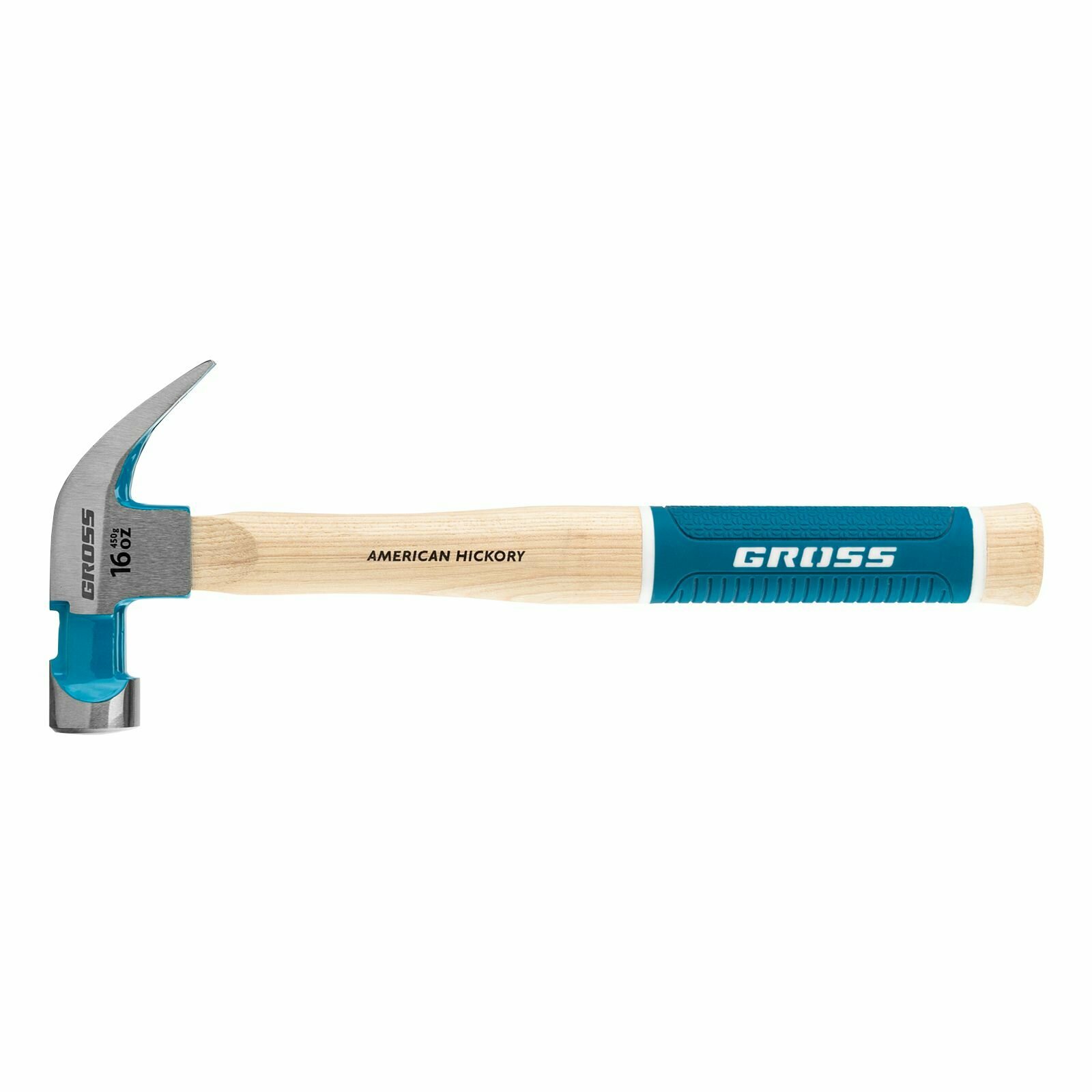 молоток-гвоздодер gross "american hickory" 200г, угол 45, магнит, обрезиненная рукоятка, 10414 - фото №9