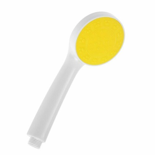Душевая лейка ZEIN Z0206, 1 режим, пластик, цвет белый с желтой вставкой (комплект из 9 шт)