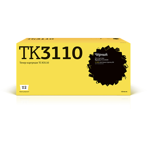 Картридж T2 TK-3110 черный совместимый с принтером Kyocera (TC-K3110) тонер картридж t2 tc k3110 15500стр черный