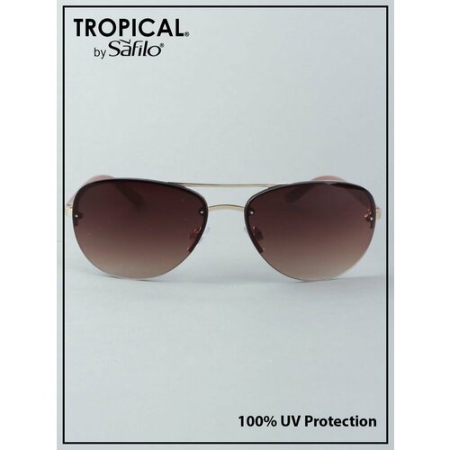 фото Солнцезащитные очки tropical by safilo marnie, оправа: металл, с защитой от уф, для женщин, золотой