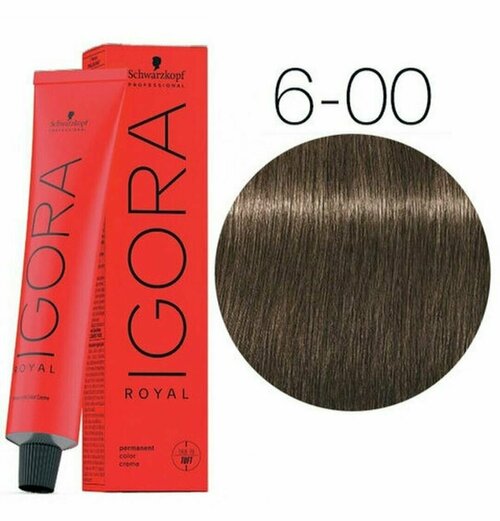 Краска для волос Игора Роял Igora Royal 6-00 темный русый натуральный экстра 60 мл