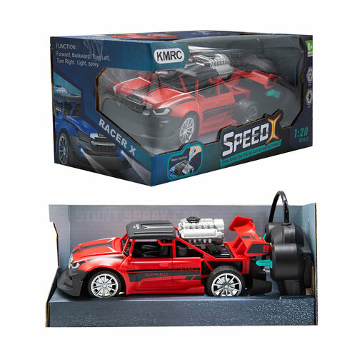 Игрушечная машинка на пульте ду Speed Red, радиоуправляемая игрушка красного цвета в подарочной коробке