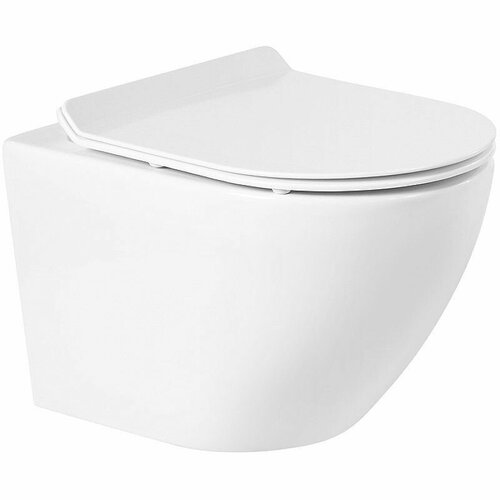 Унитаз подвесной безободковый BelBagno SFERA-R BB046CHR/BB2111SC унитаз подвесной belbagno sfera r bb046chr bb865sc