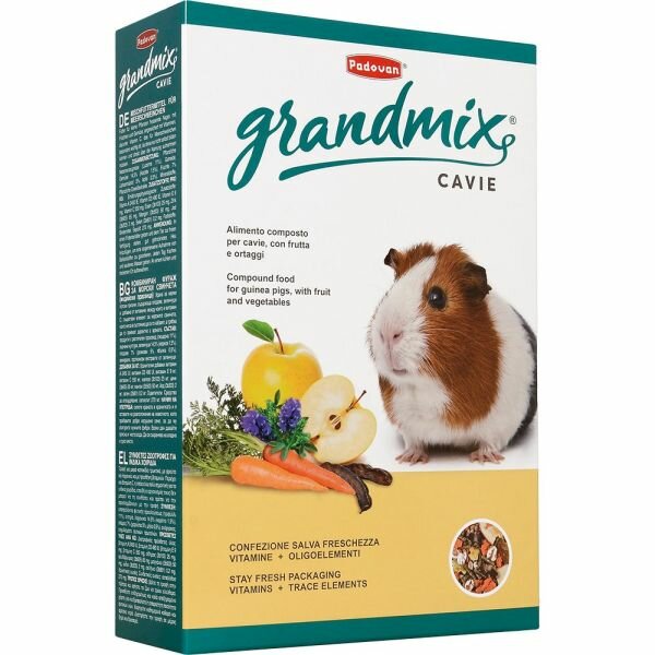 PADOVAN Grandmix Cavie Основной корм для морских свинок с витамином С 850гр.