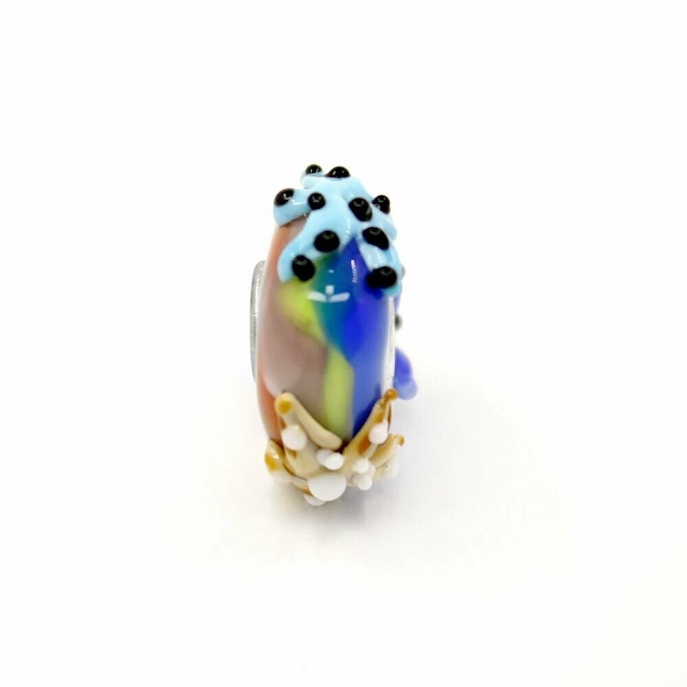 Шарм Handinsilver ( Посеребриручку ) Подвеска-шарм из муранского стекла Lampwork разноцветный (1шт), муранское стекло