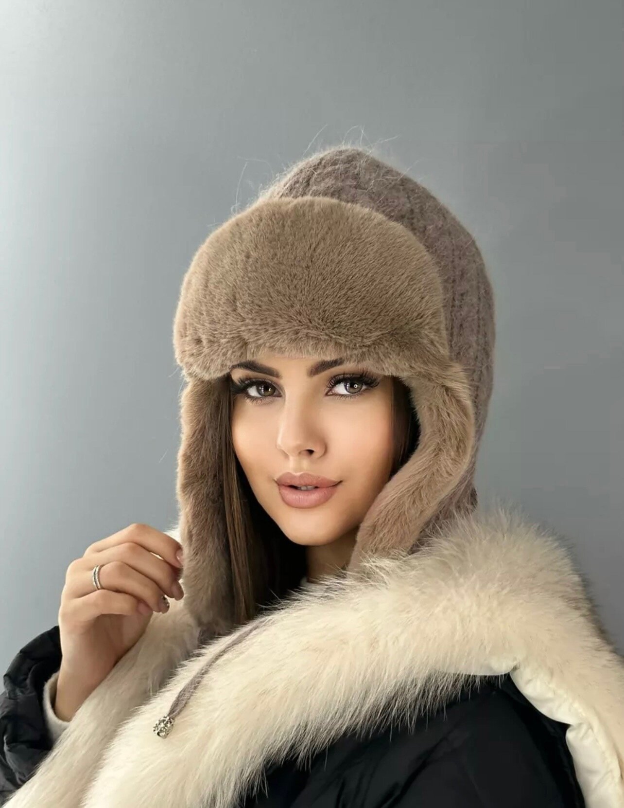 Шапка ушанка из...