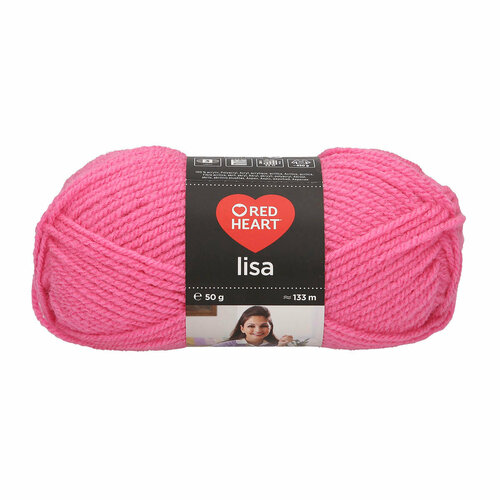 Пряжа для вязания Red Heart 'Lisa' 50гр 133м (100% акрил) (08305 конфетка), 10 мотков heathfield lisa seed