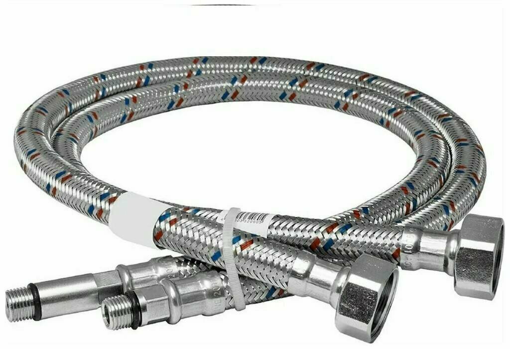 Подводка гибкая для смесителя 100 см стальная оплетка (пара), размер 1/2 ", Frap F91-10