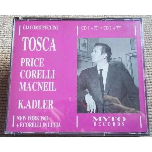 audio cd puccini turandot corelli udovich mattioli clabassi borriello carlin et al milan radio orch 2 cd AUDIO CD Giacomo Puccini: Tosca (Adler, Price, Corelli, Macneil). 2 CD