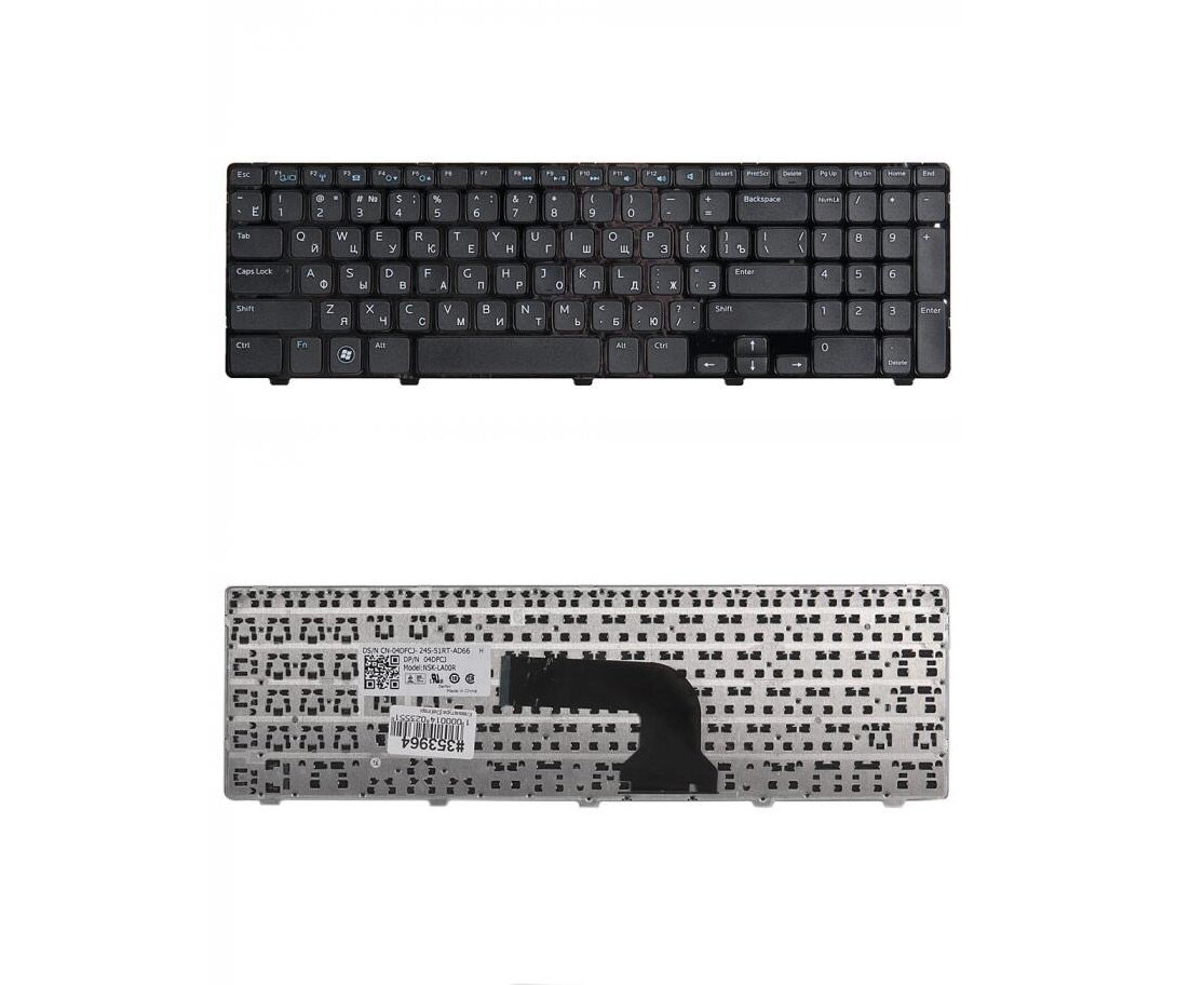 Keyboard / Клавиатура ZeepDeep для ноутбука Dell Inspiron 15-3521 черная с рамкой гор. Enter