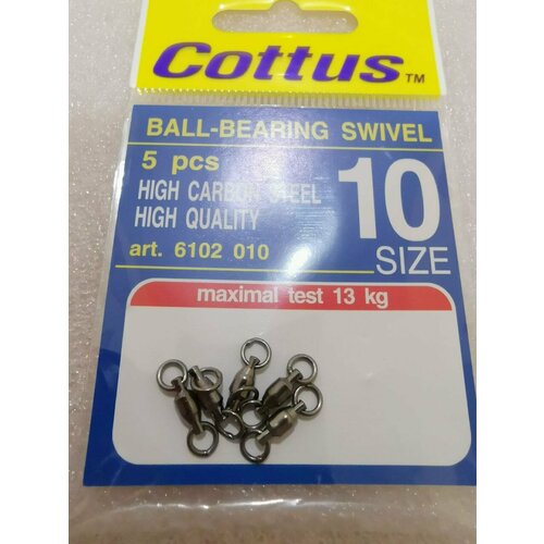 фото Карабин с подшипником cottus ball-bearing swivel #10 (5шт)