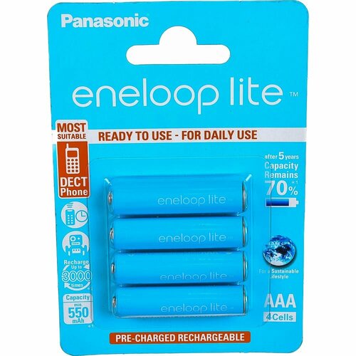 Аккумулятор Panasonic R03 AAA eneloop lite аккумулятор panasonic eneloop aaa 1 2 в 750 мач nimh bl4 с футляром [bk 4mcce с4be]