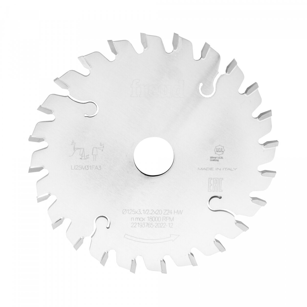 фото Пила подрезная коническая FREUD 125x3,1-4,3/2,2x20 Z=24 LI25M31FA3