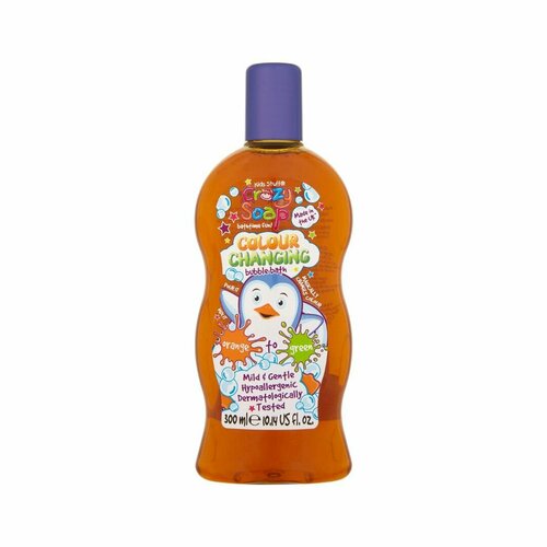 Пена для ванн меняющая цвет Kids Stuff Crazy Soap Colour Changing Bubble Bath Orange to Green объём 300мл Великобритания - 1шт 888₽