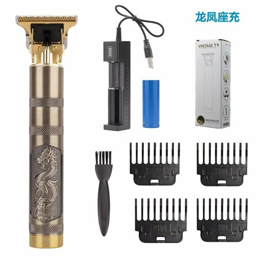 Электрическая машинка для стрижки T9 металлическая с функцией короткой подзарядки в дизайне сиденье дракона 49600₽