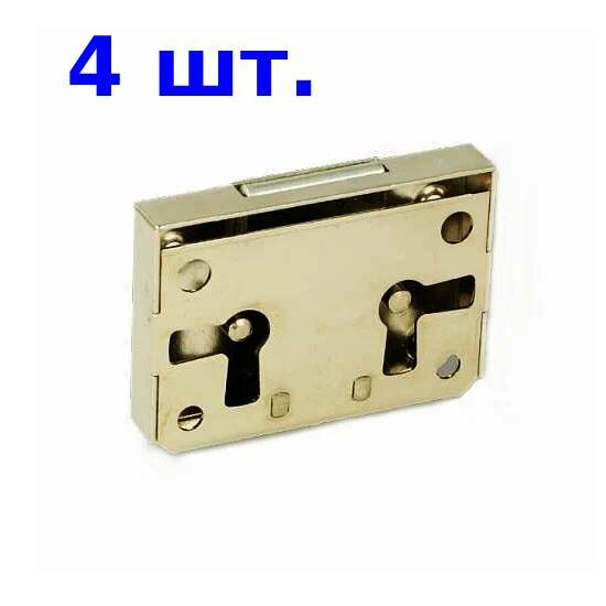 фото Замок мебельный накладной SISO №2110, расстояние скважины от торца 20 мм, латунь
