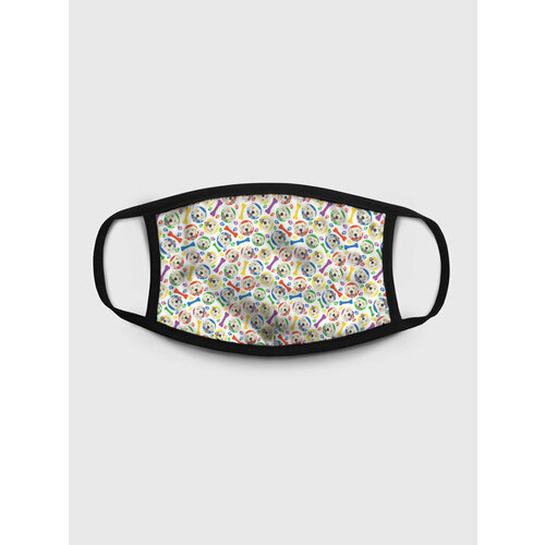 Маска многоразовая защитная Собаки Лабрадор ретривер Золотистый Ретривер красочный дизайн 360₽