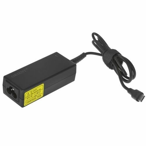 Блок питания Type-C 45Вт Power Delivery, Quick Charge 3.0 (ORIENT PU-C45W) — фото 1