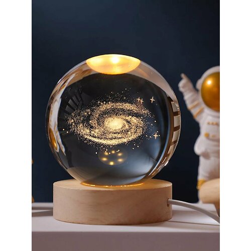 Ночник 3D светильник детский Хрустальный шар светящийся