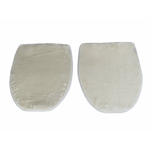 Накидка на переднее сиденье из меха искуственная 2 штуки белая 2785₽