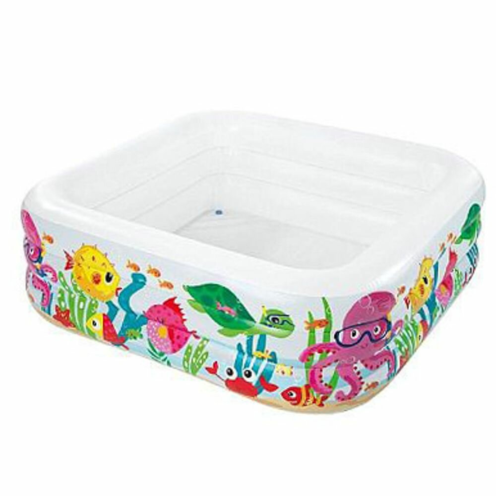 Бассейн надувной Аквариум, INTEX, 424л 159x159x50см от 3 лет