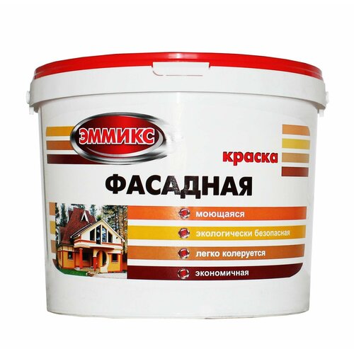 Эммикс Краска фасадная для наружных работ, моющаяся, S3000N Светло-коричневый, 26 кг