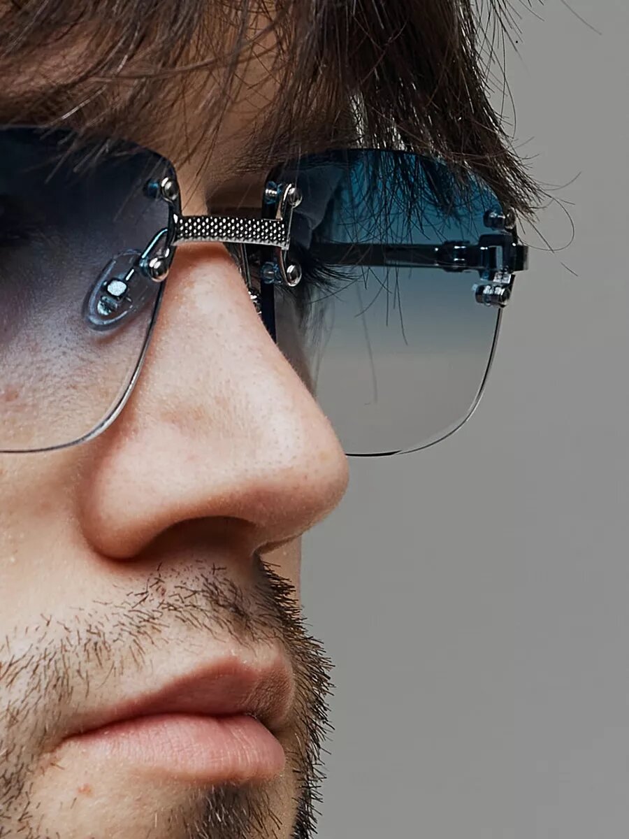 Солнцезащитные очки , серый, голубой, синий — фото 1