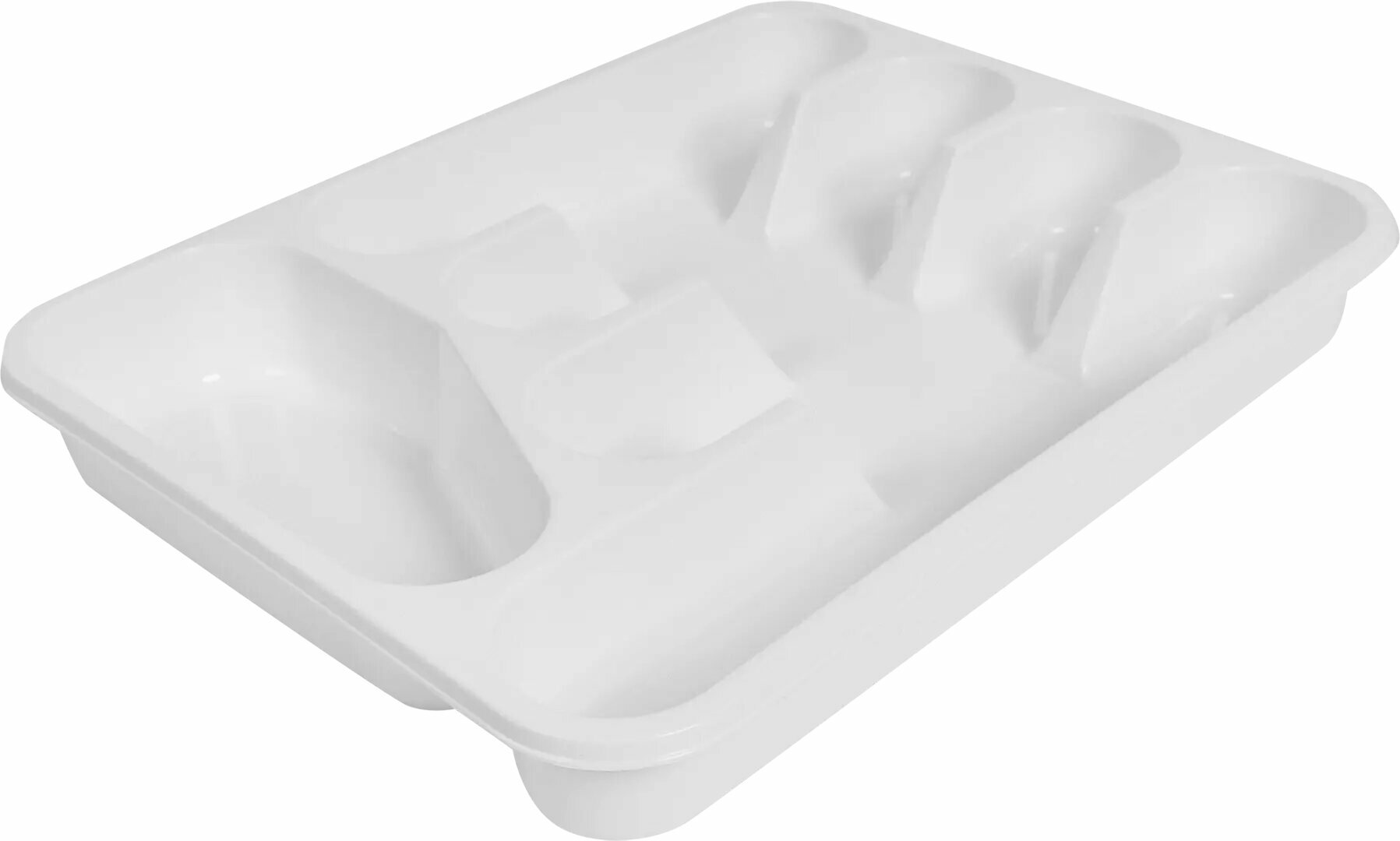 Лоток для столовых приборов 26x5x33 см пластик цвет белый