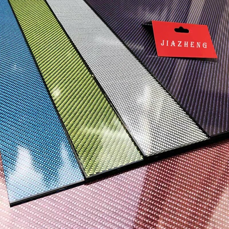 Многоцветная пластина из углеродного волокна DUTRIEUX 200x400 мм 3K 4.0mm Red