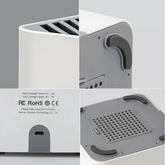 Изображение Подставка для ножей Huohou UVC с УФ-стерилизацией, белый (HU0123)