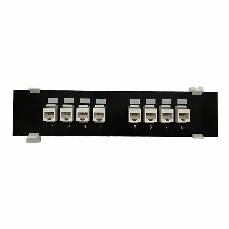 8 портов для Cat 6, прямая патч-панель RJ45, разъем адаптера сетевого кабеля Ethernet, распределительный шкаф сети Sh-Белый