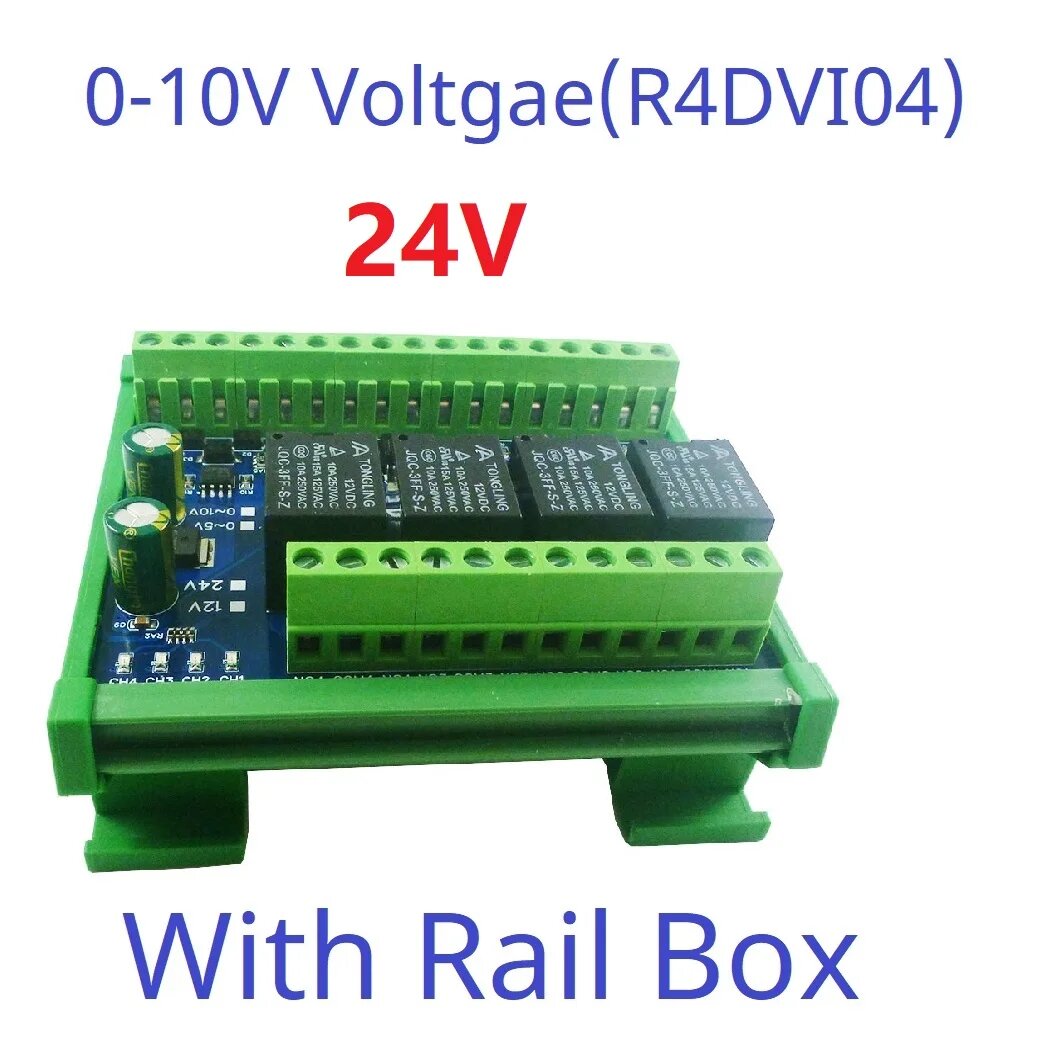 Модуль шлюза eletechsup R4DVI04_R4DIK04 4AI 4DI 4DO, 0-10V With Box-24V