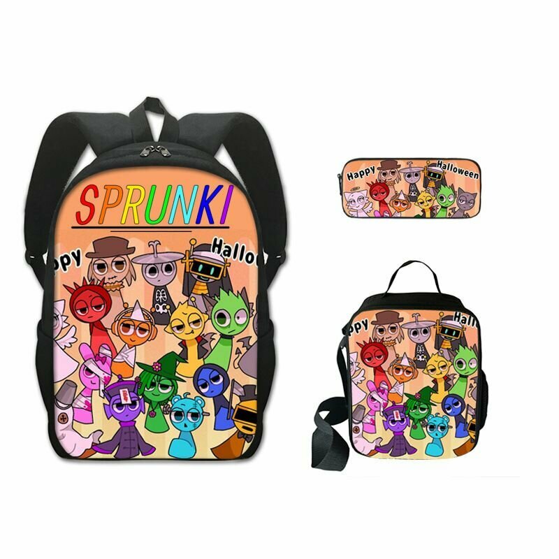 Набор школьных сумок Sprunki Rhythm Box из трех предметов