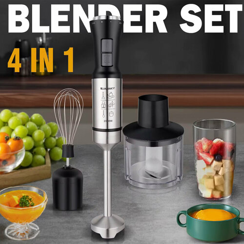 Блендер погруженной блендер для смузи и коктейлей блендер с насадками 4 в 1 2000 Вт 3185₽