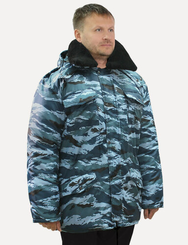 Изображение товара Куртка зимняя мужская камуфляжная, Компания БВР, размер 60-62, 182-188, Серый Камыш