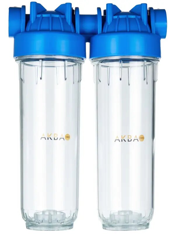 Сборка из двух магистральных корпусов Аква Про 10SL для холодной воды 1/2