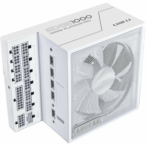 Блок питания 1000Вт Lian Li EG1000 White (ATX 3.1, APFC, 120мм, 4PCI-E+12VHPWR, 12SATA, PCIe 5.1, USB HUB, 80+Platinum, полностью модульный)[G9P. EG1000. WE00. RU]