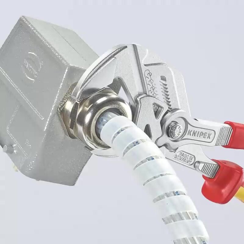 Клещи KNIPEX переставные - гаечный ключ VDE, зев 52 мм, длина 250 мм, хром, 2-комп диэлектрические ручки KN-8606250 — фото 1