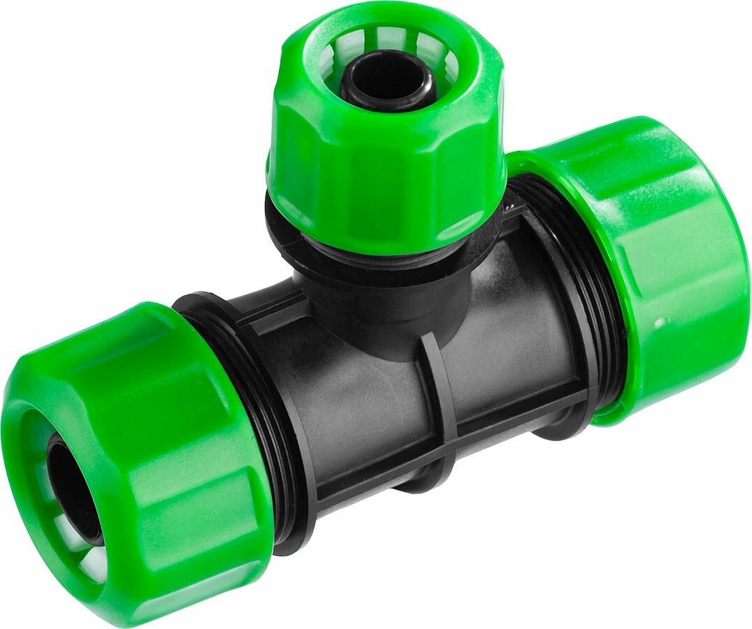 Росток 1/2" х 3/4" х 3/4", тройник цанговый (шланг-шланг-шланг)