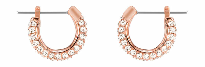 Серьги SWAROVSKI, кристаллы Swarovski, размер 10 мм, золото — фото 1